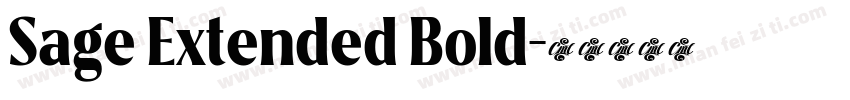 Sage Extended Bold字体转换